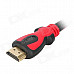24K Gold Plated HDMI Male to DVI 24+1 Male Converter Cable - Red + Black (150cm)