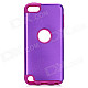 Protective Plastic + Silicone Back Case for Ipod Touch 5 - Purple