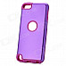 Protective Plastic + Silicone Back Case for Ipod Touch 5 - Purple