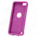 Protective Plastic + Silicone Back Case for Ipod Touch 5 - Purple