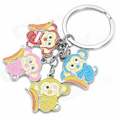 Stainless Steel Chinese Zodiac Keychain - Random Style (Monkey)