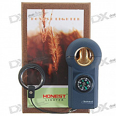 Honest Flame Butane Jet Torch Lighter with Compass and Pouch