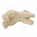 Cute Plush Running Dog Doll Toy w/ White LED - Beige