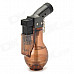 Y-288 Bottle Shaped 1300 Centigrade Windproof Butane Jet Torch Lighter - Translucent Coffee + Black