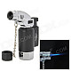 922 1300 Centigrade Windproof Blue Flame Butane Jet Torch Lighter - Black + Silver