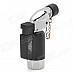 922 1300 Centigrade Windproof Blue Flame Butane Jet Torch Lighter - Black + Silver