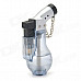 Y-288 Bottle Shaped 1300 Centigrade Windproof Butane Jet Torch Lighter - Translucent Blue + Silver