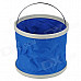 Portable Folding Water Bucket for Car Washing / Camping / Fishing - Blue + White