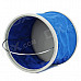 Portable Folding Water Bucket for Car Washing / Camping / Fishing - Blue + White