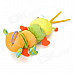 Lokyee 0011 Cute Caterpillars Sound Bell Plush Hanging Doll Toy for Babies - Green + Yellow + Orange