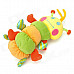 Lokyee 0011 Cute Caterpillars Sound Bell Plush Hanging Doll Toy for Babies - Green + Yellow + Orange