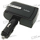 2-Socket Tiltable Car Cigarette Power Splitter (DC 12V)