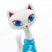 Cute Children's Funny Long Neck Cat Toy - Blue + White