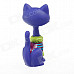 Cute Children's Funny Long Neck Plastic Cat Model Toy - Purple