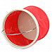 GD776 Foldable Thicken Canvas Bucket for Fishing / Camping / Boating + More - Red + White (9L)