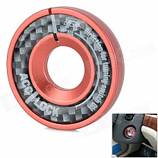 Universal Carbon Fiber Car Keyhole Decoration Ring for Volkswagen Series - Silver + Red + Black