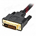 Gold-Plated HDMI Male to DVI 24 + 1 Male Connection Cable - Red + Black (3m)