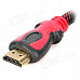 Gold-Plated HDMI Male to DVI 24 + 1 Male Connection Cable - Red + Black (3m)