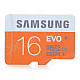 Genuine Samsung Micro SD / TF Memory Card - Black + Orange (16GB / Class 10)