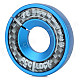Universal Carbon Fiber Car Keyhole Decoration Ring for Volkswagen Series - Silver + Black + Blue