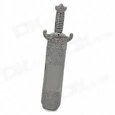 Creative Sword Shape Green Flame Butane Gas Lighter - Grey Black