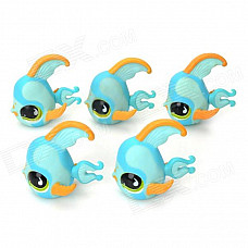 Cute Fish Display Model Toy Set - Blue + Yellow + Black (5 PCS)