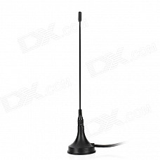 5dbi Digital / Analogue Signal Enhanced Antenna Female Cable for DVB-T TV Coaxial - Black (150cm)