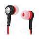 Ditmo DM-5660 Stylish In-Ear Earphones - Red + Black (3.5mm Plug / 120cm)