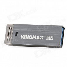 KINGMAX UI-06 Mini Aluminum Alloy USB3.0 Flash Drive - Deep Grey + Silver (16GB)