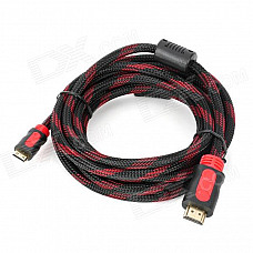 V1.4 HDMI Male to Mini HDMI Male Connection - Red + Black (3M)