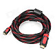 V1.4 HDMI Male to Mini HDMI Male Connection - Red + Black (3M)