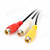 DC3.5 to 3RCA Audio Cable - Black + White + Red + Yellow (2PCS)