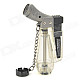 331 1300 Centigrade Windproof Blue Butane Jet Torch Lighter w / Keychain - Transparent