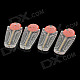 Replacement Man-Made Alloy Flintstones for Zippo Oil / Flint Lighter - Bronze + Red (4 PCS)