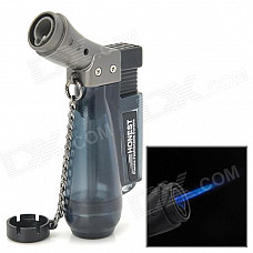 331 1300 Centigrade Windproof Blue Butane Jet Torch Lighter w / Keychain - Dark Green