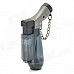 331 1300 Centigrade Windproof Blue Butane Jet Torch Lighter w / Keychain - Dark Green