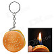 Creative Hamburger Style Butane Jet Lighter w/ Key Ring - Yellow