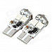 LY284 Decoding T10 5W 180lm 590~560nm 4-5050 SMD + 1-High Power LED Yellow Light Car Lamp (2 PCS)