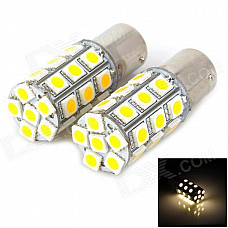 115650-27WN 1156 5W 300lm 4500K 27-5050 SMD LED Warm White Light Car Turn Signals Lamp (2 PCS)