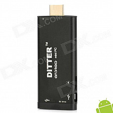 DITTER V12 Android 4.1 Mini PC Google TV Stick w/ Bluetooth 2.0 / Wi-Fi - Black (1GB RAM/8GB ROM)