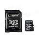 Kingston TF32G/C10 Micro SDHC / TF Card w/ SD Card Adapter - Black + Silver (32GB / Class 10)