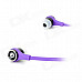 SMZ-601 Stylish Stereo In-Ear Flat Earphones - Purple + Black (3.5mm Plug / 112cm)