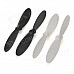 Hubsan H107-A02 Replacement Blades for X4 H107 Quadcopter - Black + White (4 PCS)