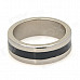 Magnetic Finger Ring - Black + Silver (2.2cm-Diameter)
