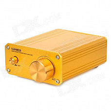 Aluminum 2-Channel Digital Audio Power Amplifier for Car / Home / Computer + More - Golden