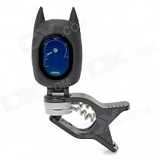 RHKJA72 Rabbit's Ear Style 1" LCD Clip-on Instrument Tuner - Black (1 x CR2032)