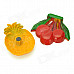 R6844 Cute Fruit + Vegetables Style Plastic Fridge Magnet Stickers - Multicolored (18 PCS)
