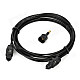 Digital Square Optical Fiber Audio Cable w/ Round Adapter - Black (197cm)