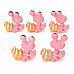 Cute PVC Snail Decoration Toys - Pink + Black (5 PCS)