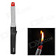 D03 Lipstick Style Fashionable Butane Yellow Flame Lighter - Black + Red + Silver